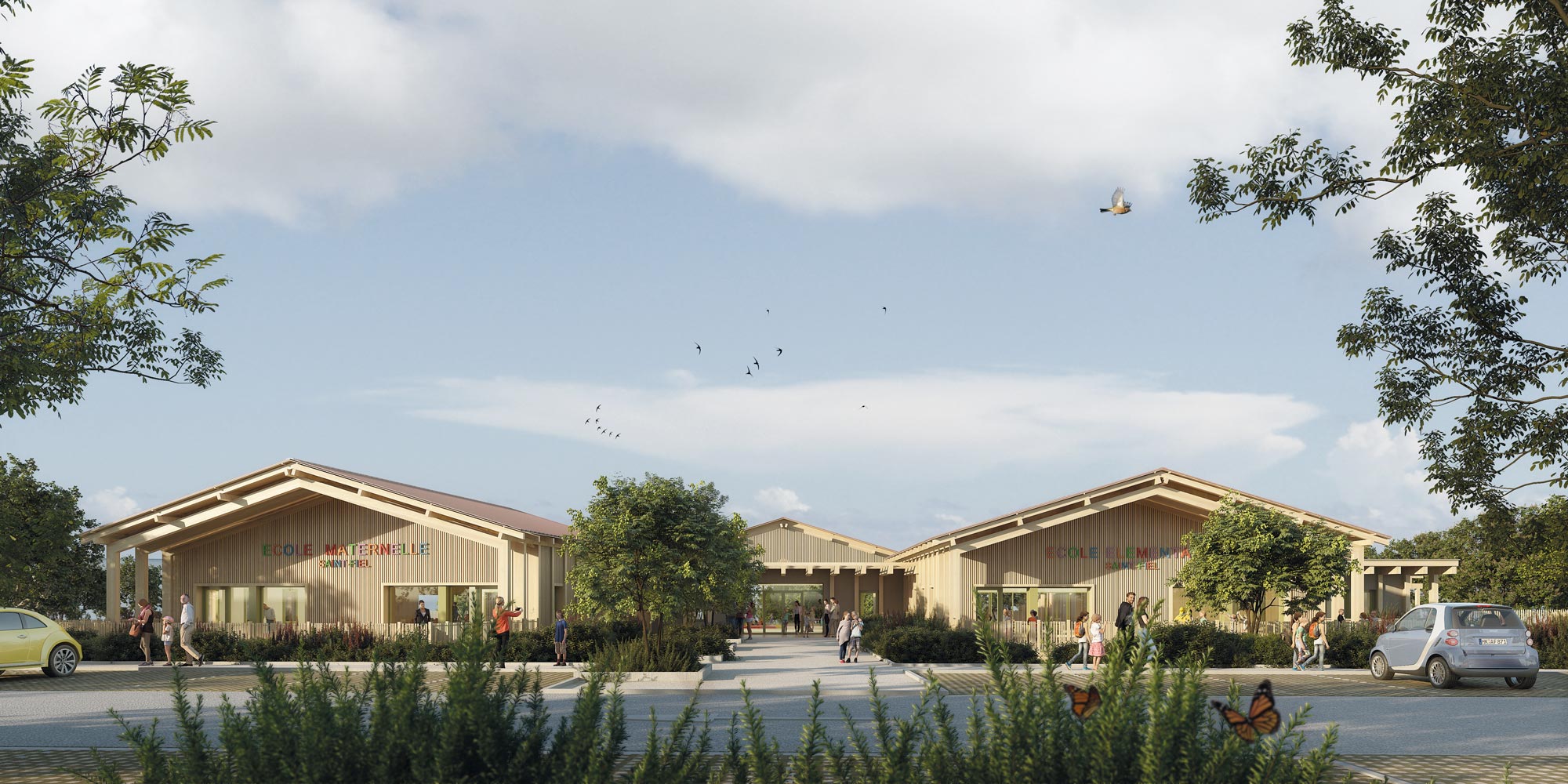ECOLE - BOIS - ECOCONSTRUCTION - AMENAGEMENT PAYSAGER